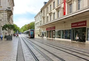 Tram Prints: A Citadis 402 train of Tours tramway RBD inaugurated 31 August 2013 Rue Nationale Tours France