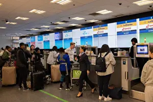 Shows Prints: City Airport in London shows passengers now able to travel without removing liquids from their hand luggage