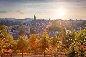 City of Bern. Cityscape image of the capital city of Bern, Switzerland during beautiful autumn sunset