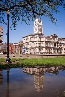 Kentucky Prints: City Hall Building Downtown Louisville Kentucky Built 1871