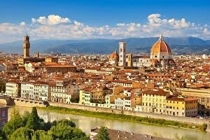 Images Dated 4th October 2014: Cityscape view of Florence from the Piazzale Michelangelo, Tuscany, Italy