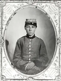 Georgia Prints: Civil War Confederate Private Portrait Pvt Edwin Francis Jemison 2Nd Louisiana Regiment C