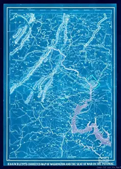 Repaired Prints: Civil War Maps 0350 E GW Blunt's corrected map of Washington