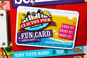 Summer Holidays Prints: Clacton-on-Sea pier fun card, used for cashless access to the rides on the pier