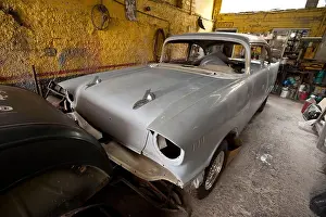 Jalisco Prints: Classic car restoration shop in Guadalajara, Mexico, North America