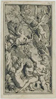 Mythological Figure Prints: A classical sculpture titled Bacchanale