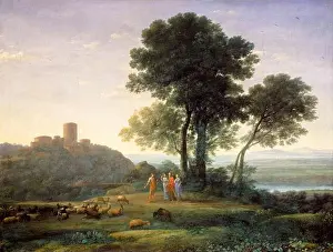 Jacob Prints: Claude Lorrain, painting, Jacob with Laban and his Daughters, 1676