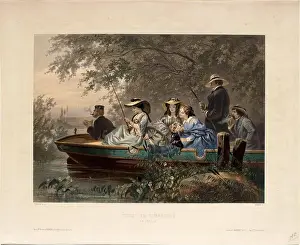 Claude Prints: Claude Régnier, Tous les Dimanches en Famille, 1840–1866, chromolithograph on paper