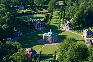 Directly Above Prints: Clemenswerth Palace, Soegel, Lower Saxony, Germany