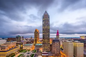 Cleveland, Ohio, USA downtown financial district cityscape
