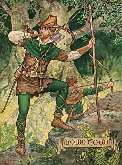 Book Cover Prints: Click On Vintage American book cover design - 'Adventures of Robin Hood', 1930s