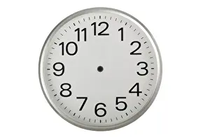 Clock Face Prints: Clock face without the hands isolated on white background