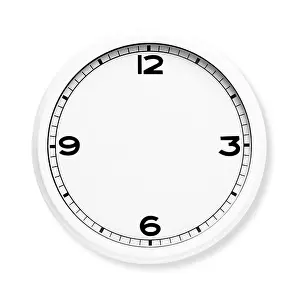 Clock Face Prints: Clock face without the hands isolated on white background