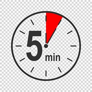 Timer Prints: Clock icon with 5 minute time interval