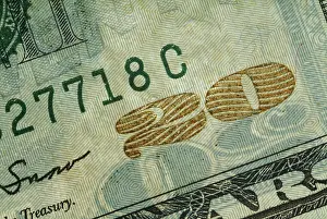 Inflation Prints: Close up of Twenty Dollar Bill