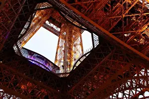 Eiffel Tower Prints: close up of the eiffel tower base