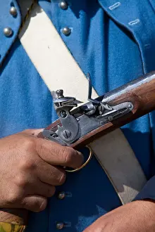 Ignite Prints: Close up of Highwayman firing Doglock pistol (MR)