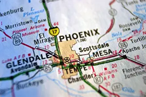 Long Island Prints: Close up map of phoenix