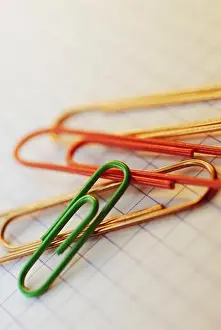 Depth Of Field Prints: Close up of paper clips