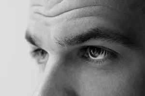 Eyelid Prints: Close up shot of attractive male eyes