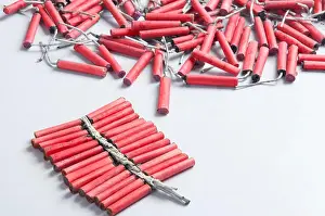 Hindu Festival Prints: Close-up of firecrackers