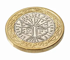 European Currency Prints: close-up of french euro coin