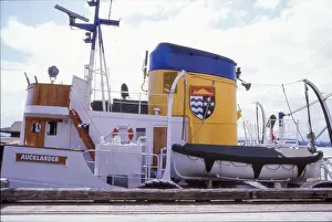 Tugboat Prints: A close-up midships view of the Steel Screw Steamer tug Aucklander