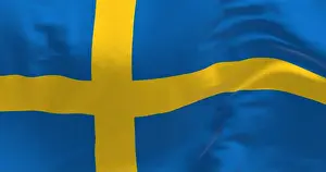 Rippling Prints: Close-up of national flag of Sweden waving