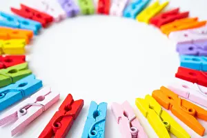 Housework Prints: A clothespin or clothes peg is a fastener used to hang up clothes for drying