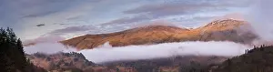Lake District Prints: Cloud inversion along the valley at St John's in the Vale beneath the Helvellyn mountains in the English Lake
