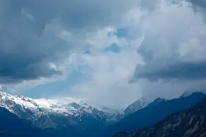Himachal Prints: Clouds above Himalayan mountains. Himachal Pradesh, India