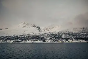 Lyngen Alps Prints: Clouds over mountain valley in the Lyngen Alps, arctic northern Norway in winter