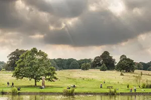 Sunbeams Prints: Cloudy day at Hampstead Heath, North London park