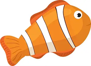 Element Vector Vectors Prints: Clown fish cartoon icon vector illustration graphic design