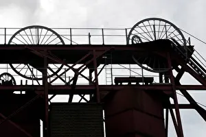 Jobs Prints: Coal mine winding gear Coalville Leicestershire