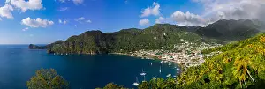 Saint Lucia Prints: Coast near Soufrière, Soufrière region, Saint Lucia, Windward Islands, Lesser Antilles