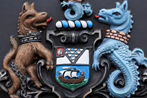 City Hall Prints: Coat of Arms, Belfast City Hall, Northern Ireland, United Kingdom