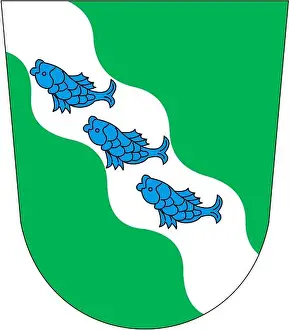 Franconia Prints: Coat of arms of the city of Ansbach. Germany