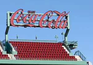 Seats Prints: Coca Cola Pavilion stands sign at Fenway Baseball Park Stadium in Boston, Massachusetts