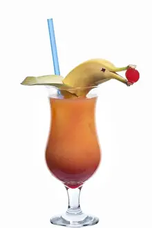 Against White Background Prints: Cocktail, Tepuila Sunrise on a white background, Bavaria, Germany