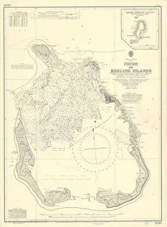 Aids Prints: Cocos/Keeling Islands Indian Ocean Australia ADMIRALTY sea chart 1947 (1956) map