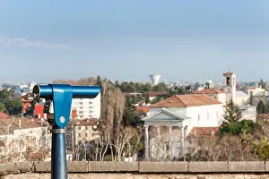 Observe Prints: Coin Operated Telescope for sightseeing Italian city of Udine