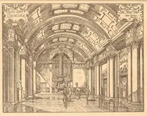Printed Prints: Colchester Town Hall. Interior of the Moot Hall, John Belcher Architect 1900