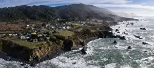 The cold, nutrient-rich waters of the Pacific Ocean beat against the rocky and incredibly scenic coastline of Northern California in Mendocino