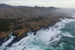 The cold, nutrient-rich waters of the Pacific Ocean beat against the rocky and incredibly scenic coastline of Northern California in Mendocino