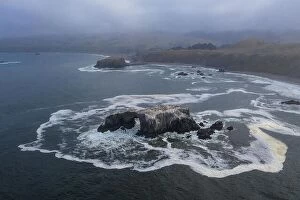 Images Dated 20th June 2019: The cold, nutrient-rich waters of the Pacific Ocean wash against the rugged yet scenic coastline