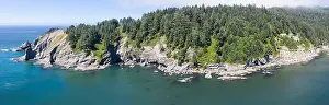 The cold water of the Pacific Ocean meets the rugged yet beautiful coastline of Oregon just north of the town of Manzanita