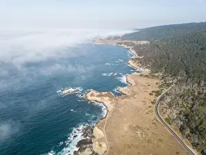 The cold water of the Pacific Ocean washes onto the coast of Sonoma in Northern California. This coastal part of the U.S. is incredibly beautiful
