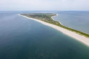 Great White Sharks Prints: The cold waters of the Atlantic Ocean bathe Monomoy Island on Cape Cod