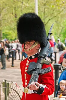 Rifle Prints: Coldstream guardsman marching outside Clarence house